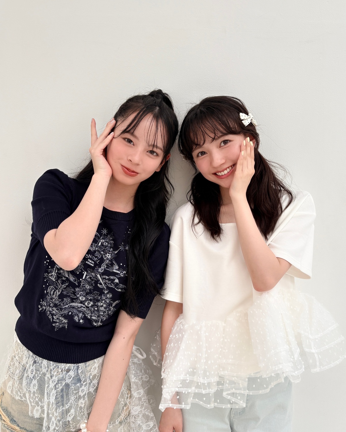 まうここあ👩🏻‍❤️‍👩🏻🫶🏻STモデルが全員登場してる私服Tシャツ企画👕撮影が同じ日だったから一緒にオフショ🖤🤍#小國舞羽 #河村ここあ #ST夏号 #Seventeen夏号