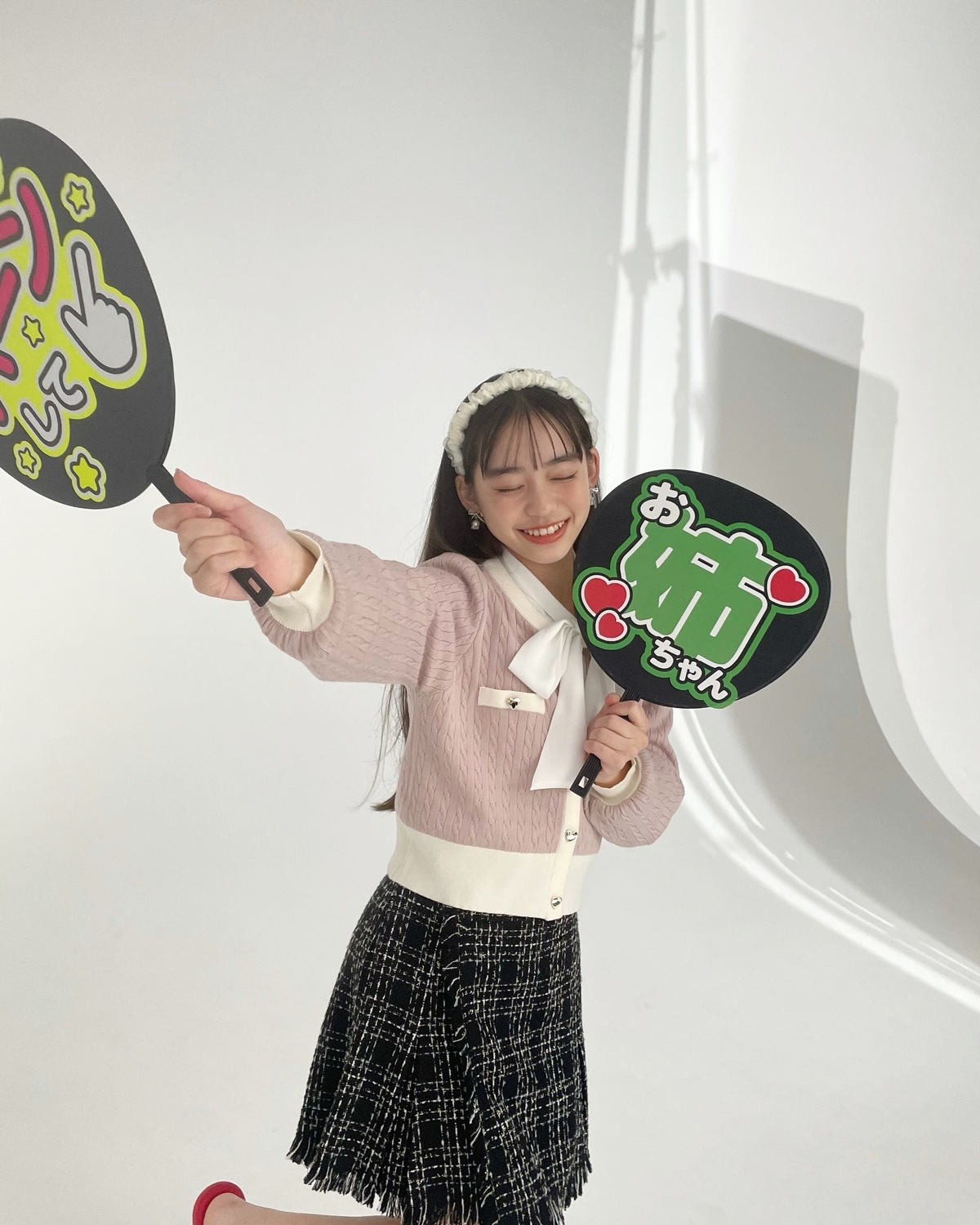 お姉ちゃん𝐋𝐎𝐕𝐄なおみく👧🏻💓推し活うちわを持ってテンション高めでした🤣🎶#岡本望来 #jc #可愛い女の子 #STモデル #Seventeenモデル