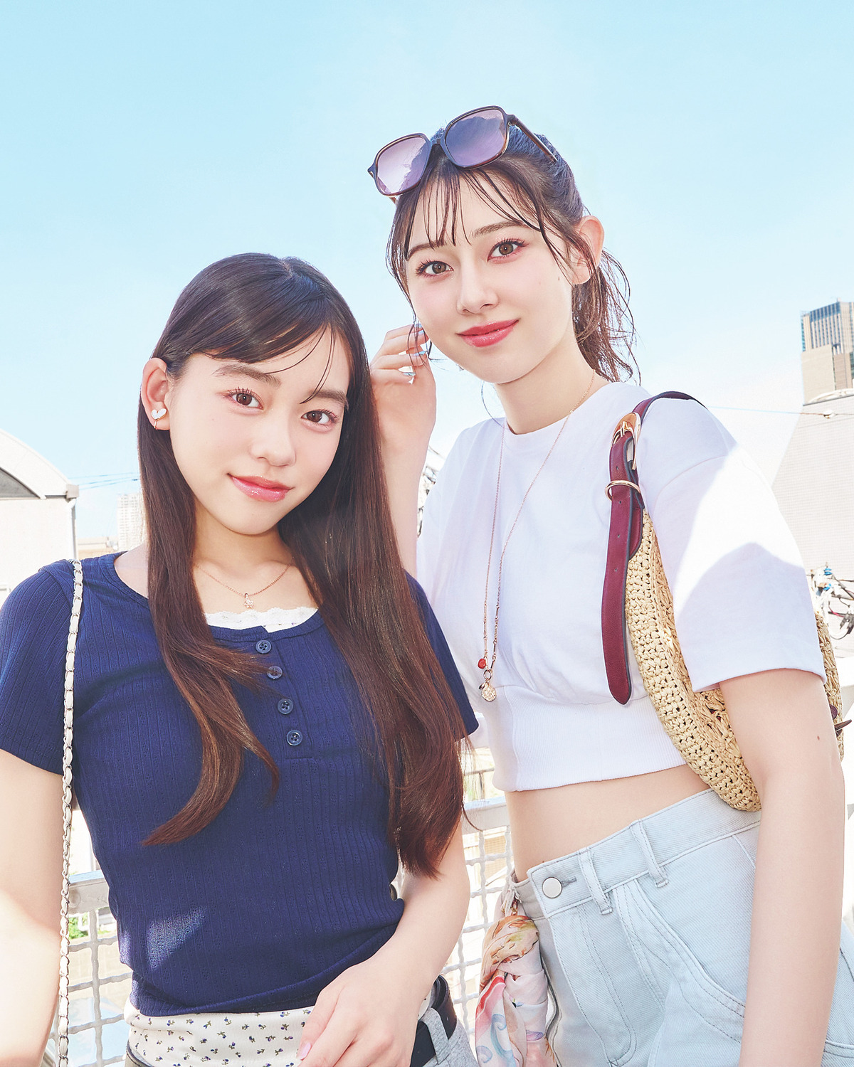 【石川花・岡本望来の私服Tシャツコーデ】シンプルなのにおしゃれポイントいっぱい！【夏の推しTシャツSNAP】