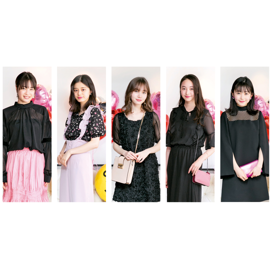 私服パーティーコーデはBLACK×PINKなSTモ5人♡