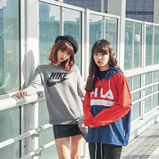 愛美と真悠が夢中♡　オルチャン系冬スポMIX➂　ガチなスポーツ服、着ます！