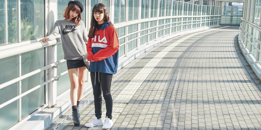 愛美と真悠が夢中♡　オルチャン系冬スポMIX➂　ガチなスポーツ服、着ます！