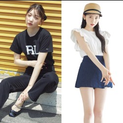 サクラのデニムに合うT＆美沙希の美シルエットT【ST㋲私服Tシャツコレクション】