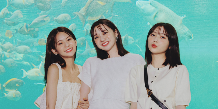 水族館で盛るならオールオフホワイトで決まり！【姉㋲の夏盛り私服】