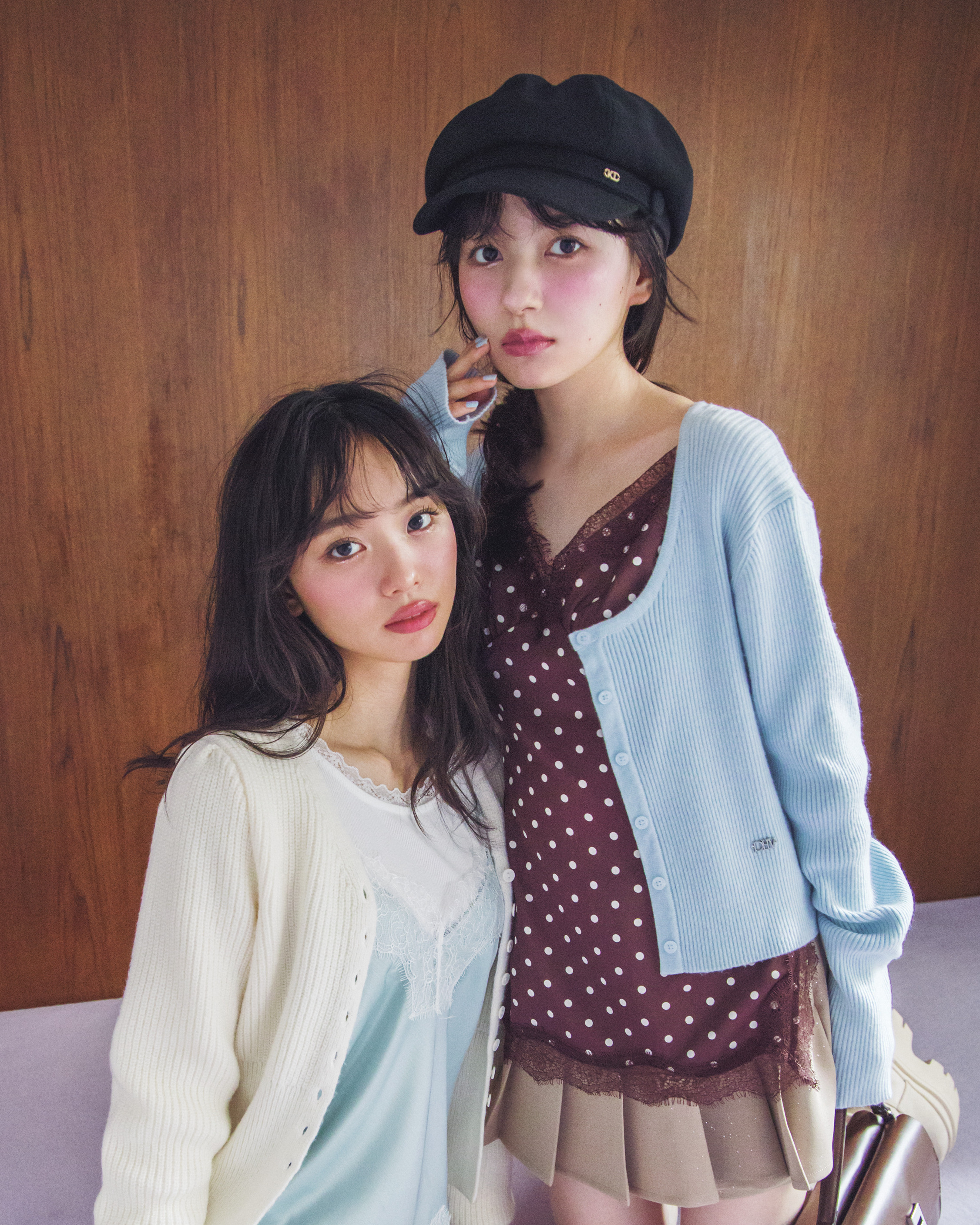 松本麗世×河村ここあのあざといメロロマ【秋トレンドでリンクコーデ】