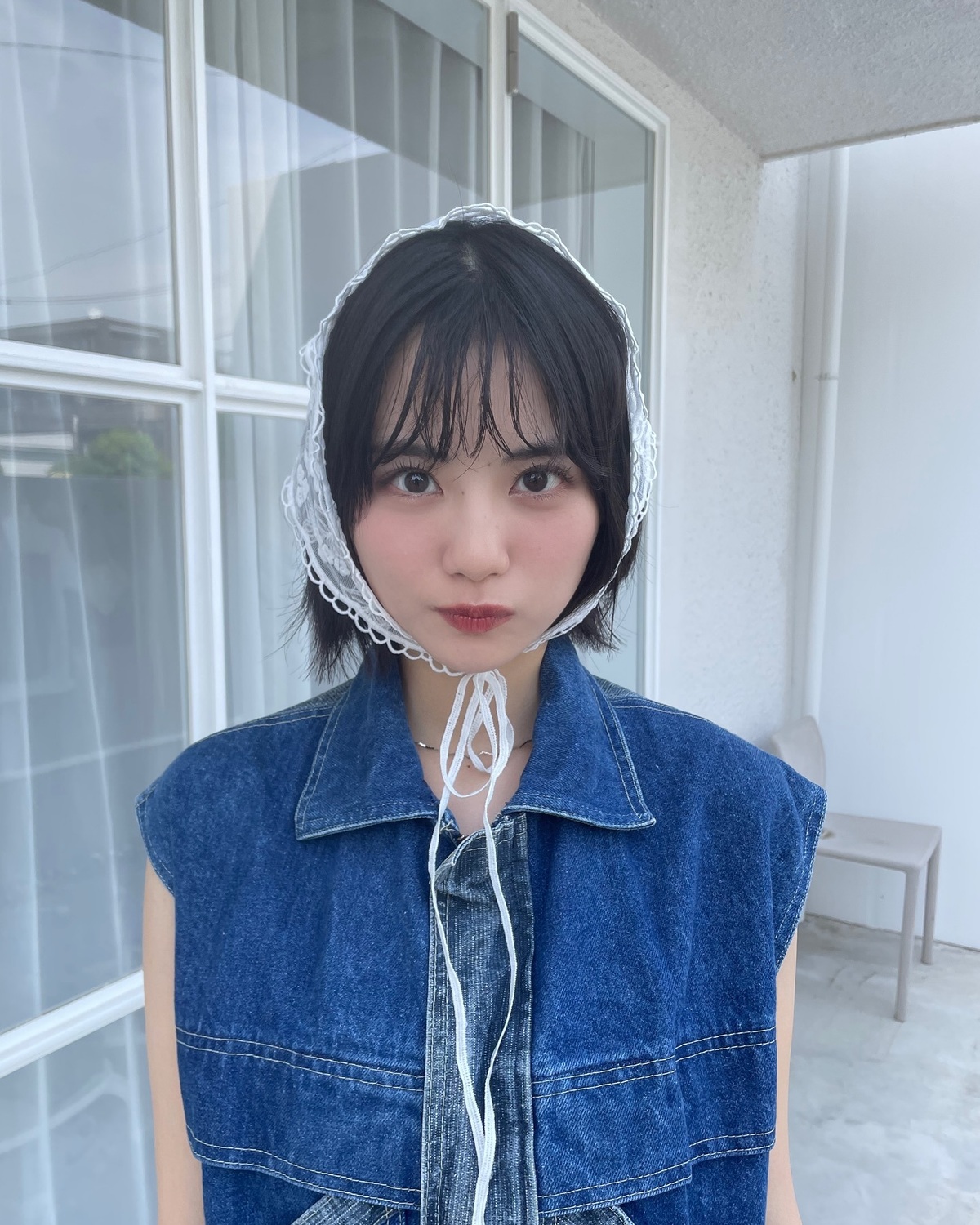 バブーシュカでバブみ増し増しの瑠紀👼🏻🪽🤍5枚目は全身写真📸ウエスタンブーツはおしゃれ上級者感を出せておすすめだよ👌🏻コーデの参考にしてね💙#Seventeen #セブンティーン #ST夏号 #関谷瑠