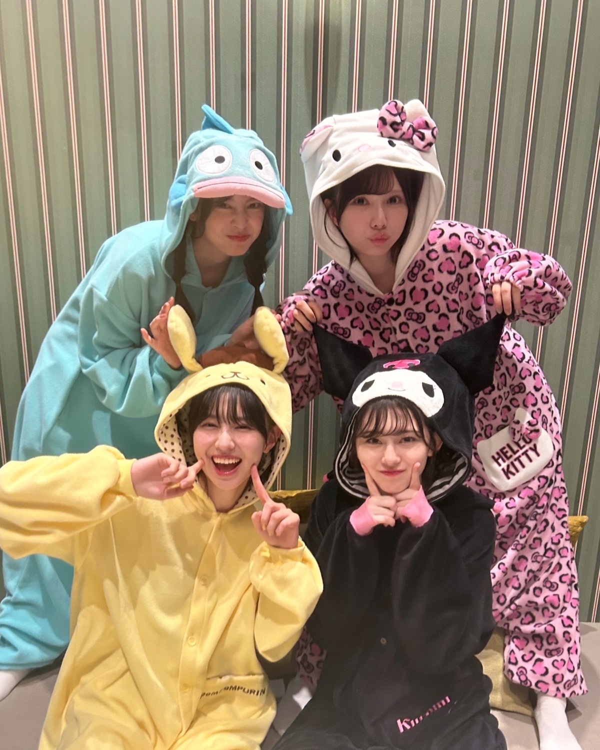 平成女子感強めなな着ぐるみパジャマが可愛すぎる🥺💖お泊まり会で友達と着たいよね〜！！❤️みんなは何のキャラを着たい？🫶🏻#小國舞羽 #髙橋快空 #森﨑美月 #石川花 #着ぐるみ