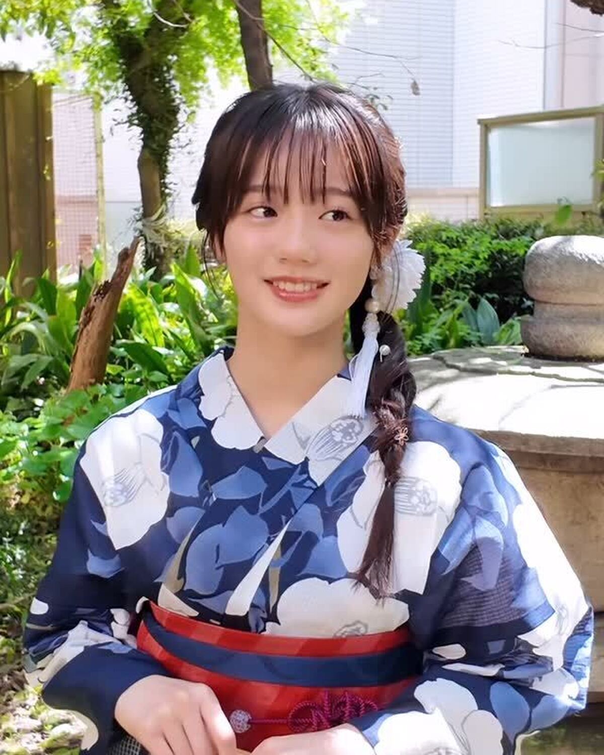 瑠菜の浴衣撮影風景👘✨🍃紺色の浴衣がお似合いすぎるよね🥰💙#カバームービー #Seventeen #セブンティーン #Seventeenモデル #stモデル #stモ #ミスセブンティーン #中島瑠菜
