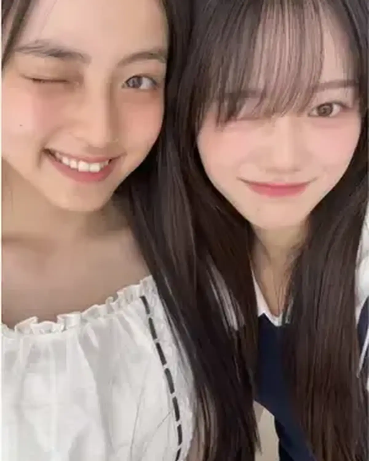 ゆうるな👩🏻‍❤️‍👩🏻珍しいコンビ？🤍🩵姉妹感🥺 #竹下優名 #中島瑠菜 #Seventeenモデル #可愛い女の子 #美少女　