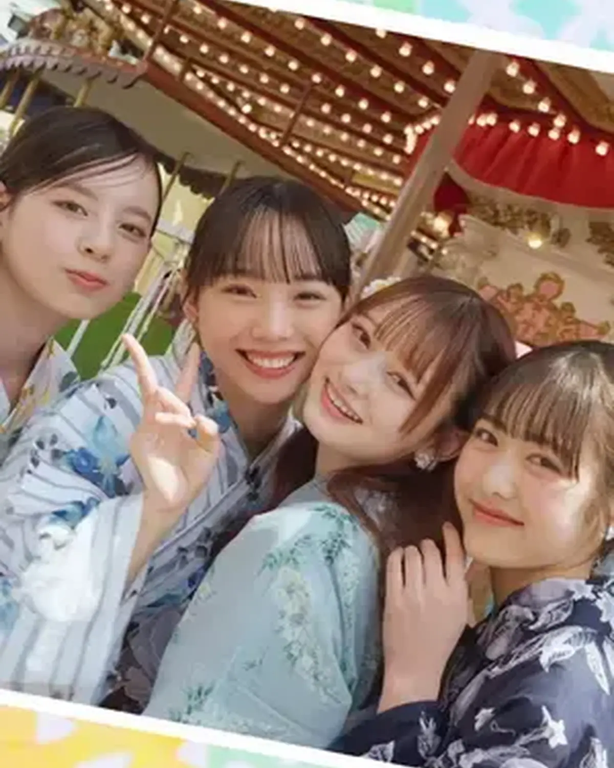 🫧🌼👘 Hello June  👘🌼🫧 ６月のカバーガールはゆなな、まう、れいよ、はなの💕 東京・浅草にある遊園地『花やしき』でレトロ可愛く撮影してきたよ🎥 いよいよ訪れる夏に向けて、ひと足早く浴衣で