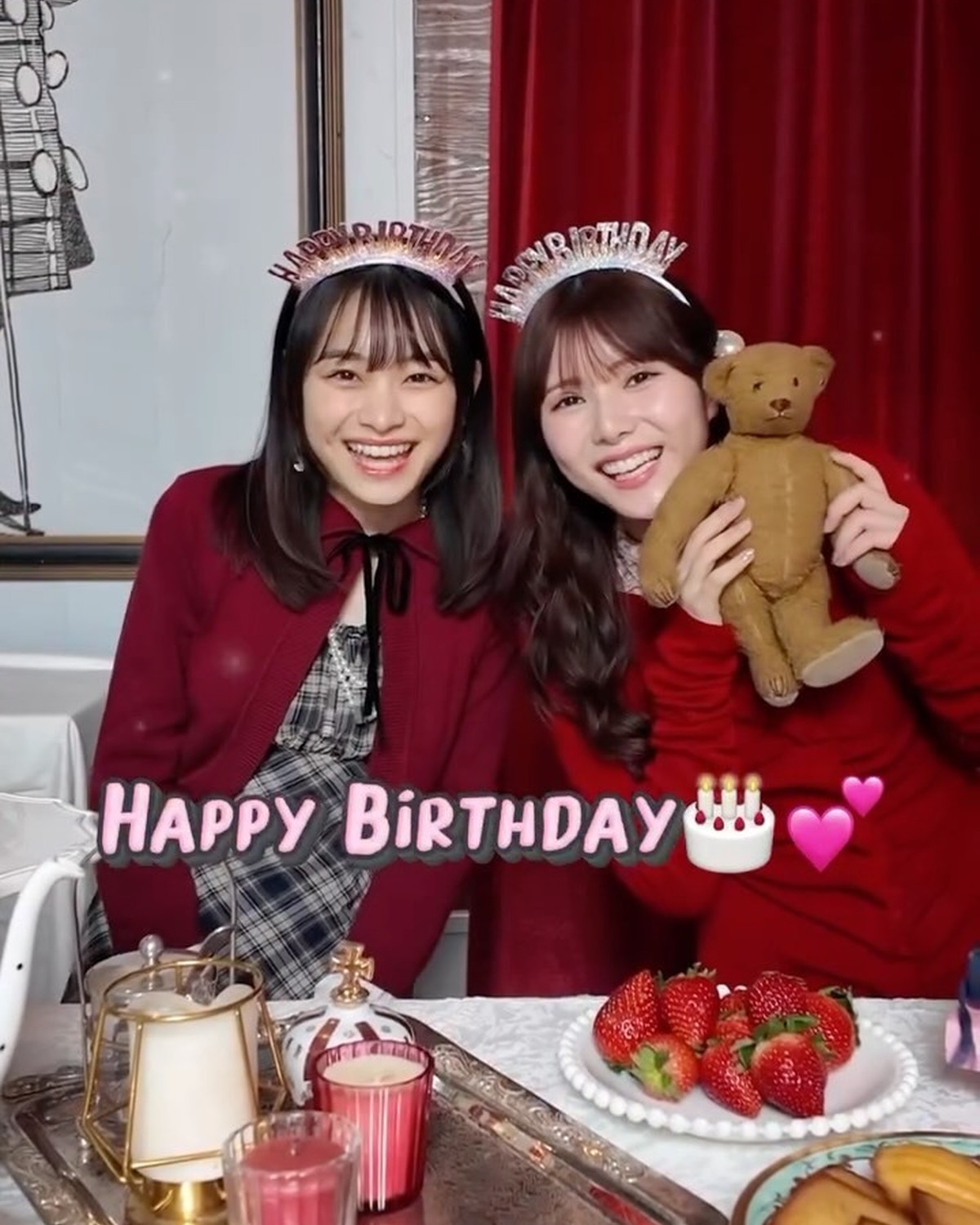 今月のカバームービーを担当する琉衣＆快空からバースデーメッセージが到着💌🎂💕 2月生まれの皆さんお誕生日おめでとうございます🎉素敵な1年になりますように🧸🎀#月島琉衣 #髙橋快空 #誕生日 #お誕生日