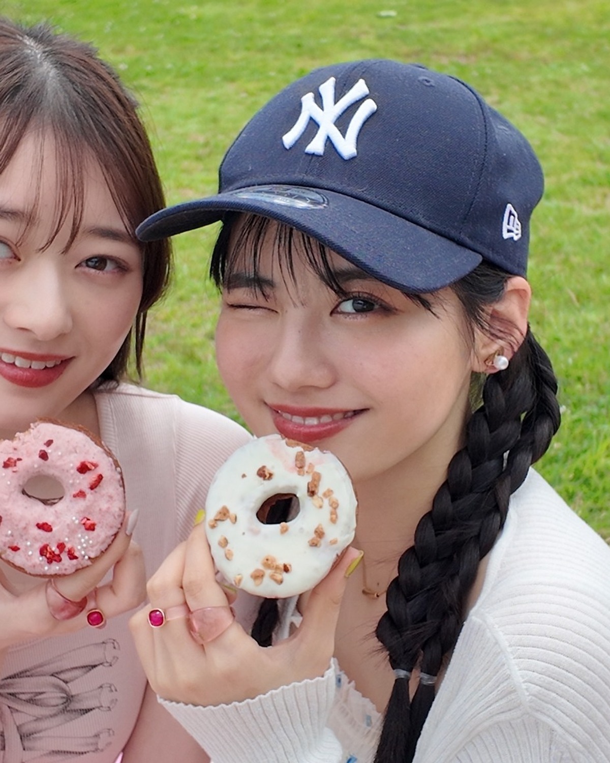 るきゆなピクニックショット🍩🥤可愛すぎるオフショが撮れたので大量に放出💗仲良しさが伝わってくるよね🥰#Seventeen #Seventeen夏号 #Seventeenモデル #STモデル #STモ 