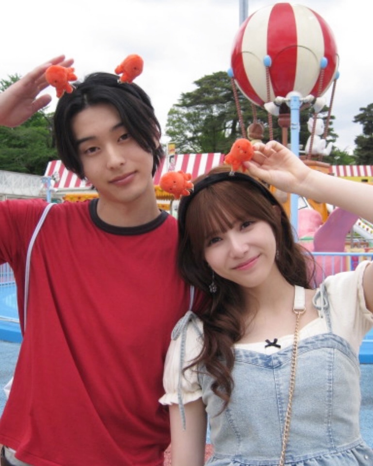 快空＆愛大くんの遊園地デートオフショ📸❤️🎡撮影とはいえ、遊園地はやっぱり楽しいー！とテンションがあがる2人でした🥺🎶Vlogなど動画もたくさんupしてるからチェックしてね👫🏻⊹₊⟡⋆˚⊹——————