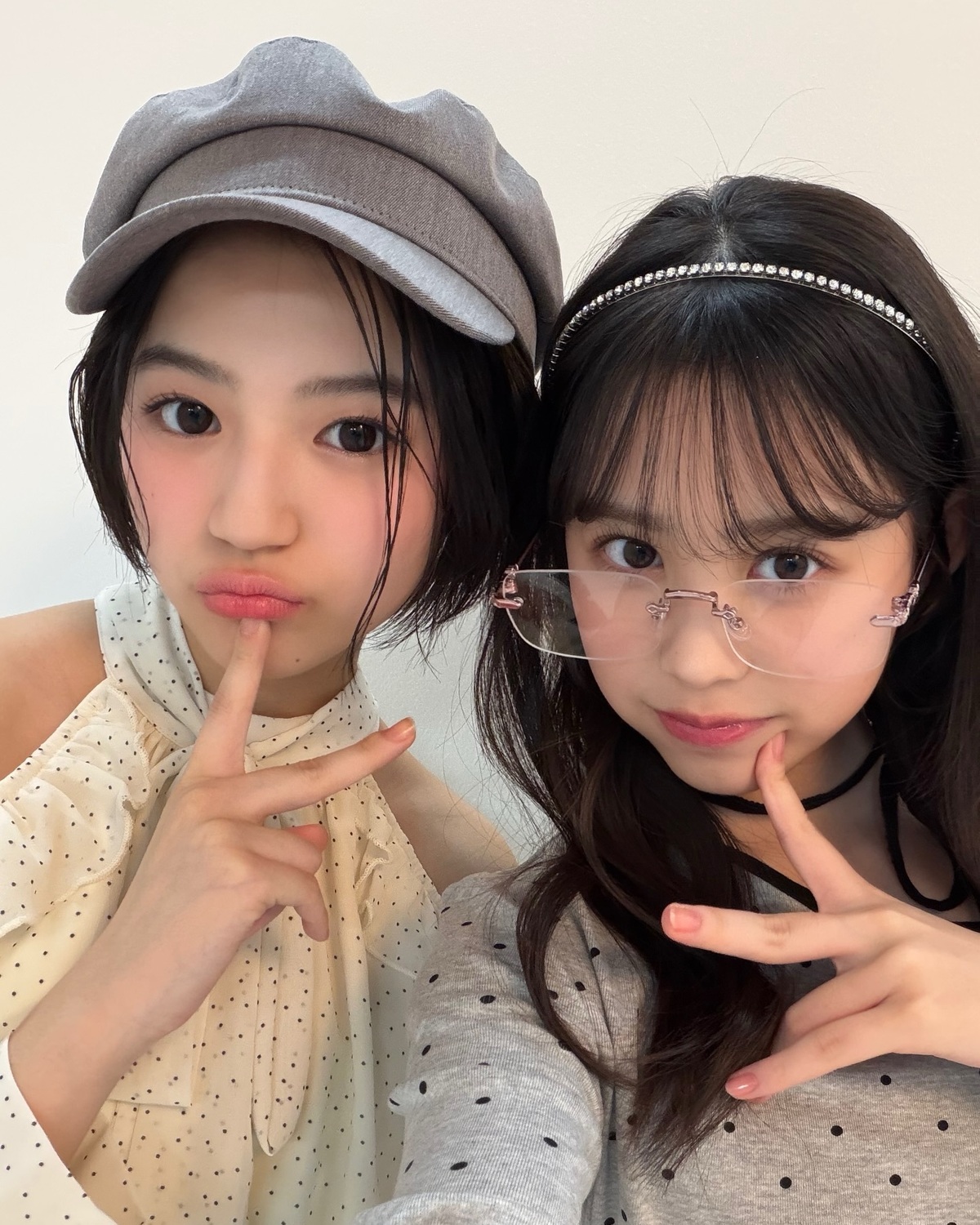みろん♡かんなの可愛すぎるセルフィーをどぞ🥰ミスセブンティーン2025同期の2人👭🏻🤍#佐々木満音 #梶原叶渚 #jk #高校生 #春服