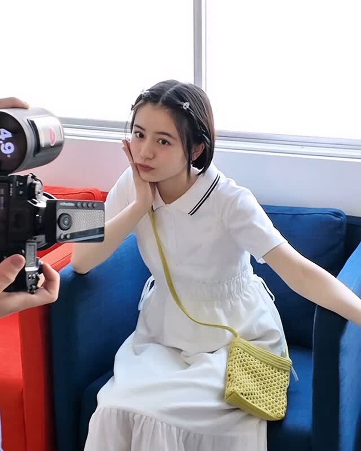 こっちゃんのGU着回しコーデ撮影裏側🤍🎶ホワイトコーデはアクセや小物で差し色するのが気分💫#Seventeen #セブンティーン #ST #雑誌 #ファッション雑誌 #瀬戸琴楓 #こっちゃん #ワンピ
