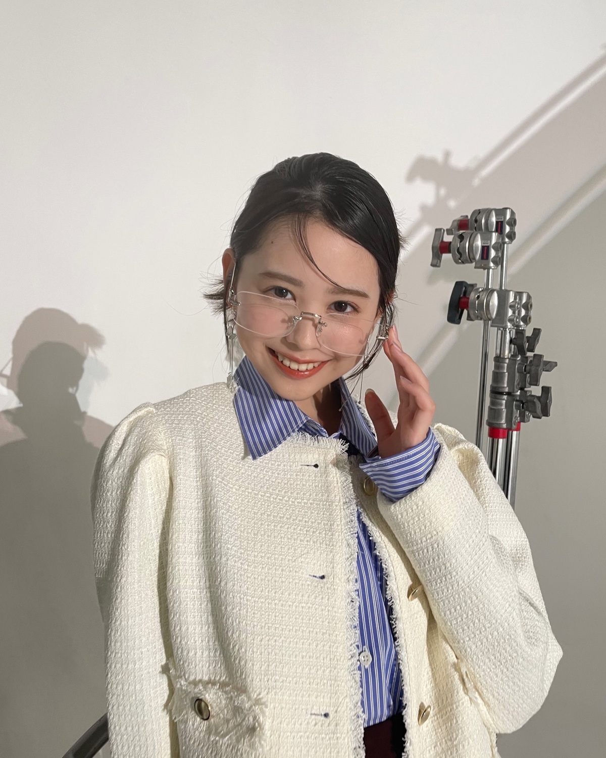 今日から２月START🐰🎀🍫ということでまずはちゅるちゅるなお肌と透明感が眩しすぎるかんちゃんのオフショットから📸🫧珍しく前髪を横に分けて見たよ🤓✨どうかな？🪽#梶原叶渚  #かんちゃん #高校生 #