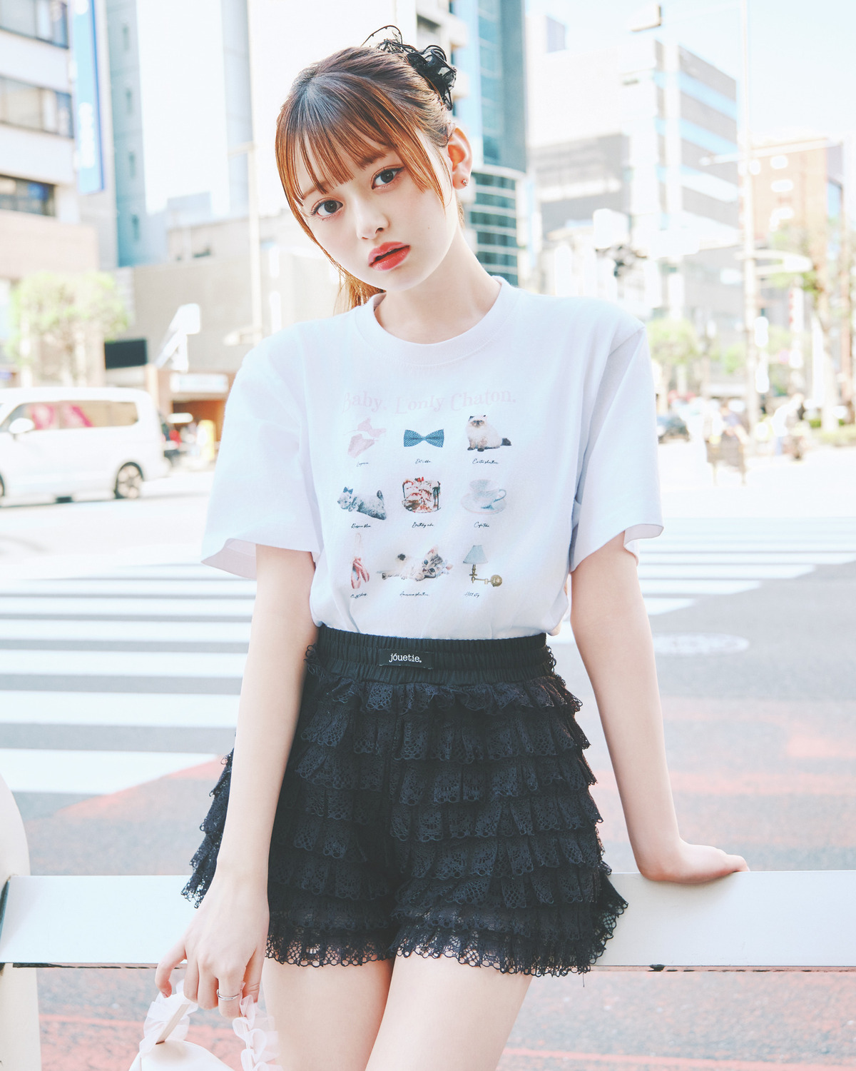 【 高比良由菜の私服Tシャツコーデ】3匹の猫ちゃんをリーダーにダイスキを詰め込んだよ♡【夏の推しTシャツSNAP】